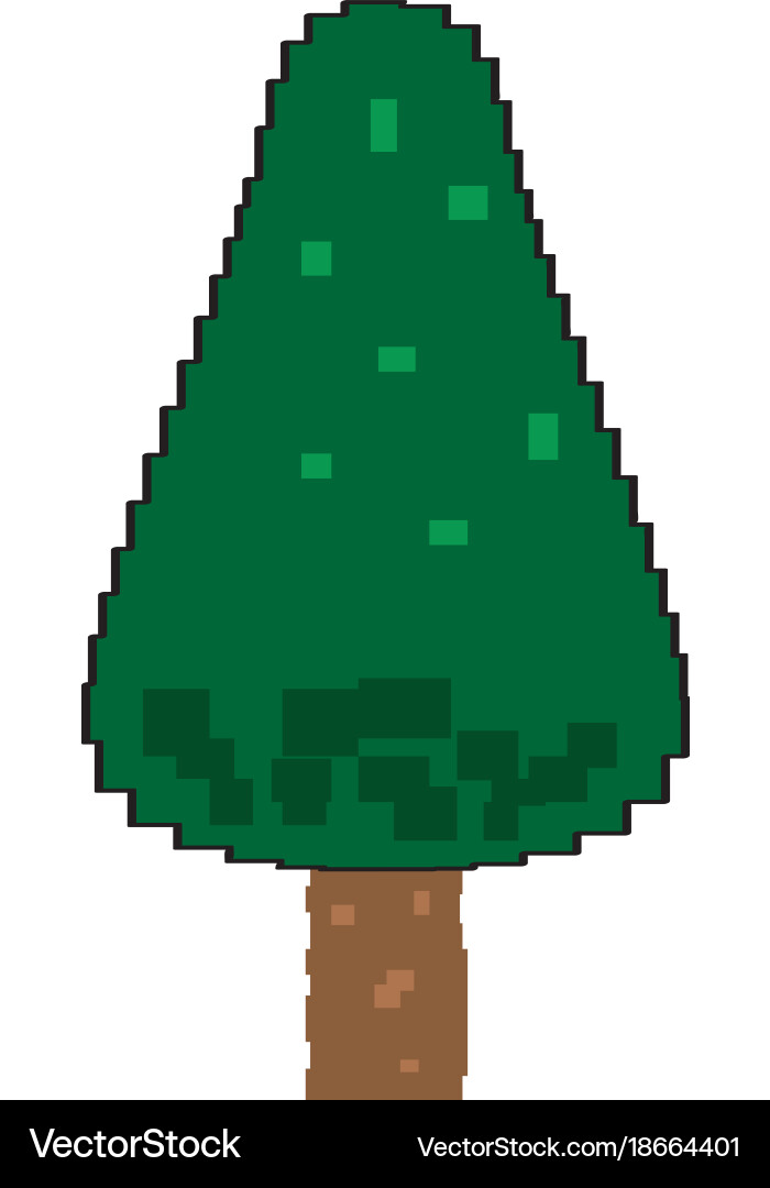 Pixelated tree icon (18664401) – Royalty-Free Vector | VectorStock