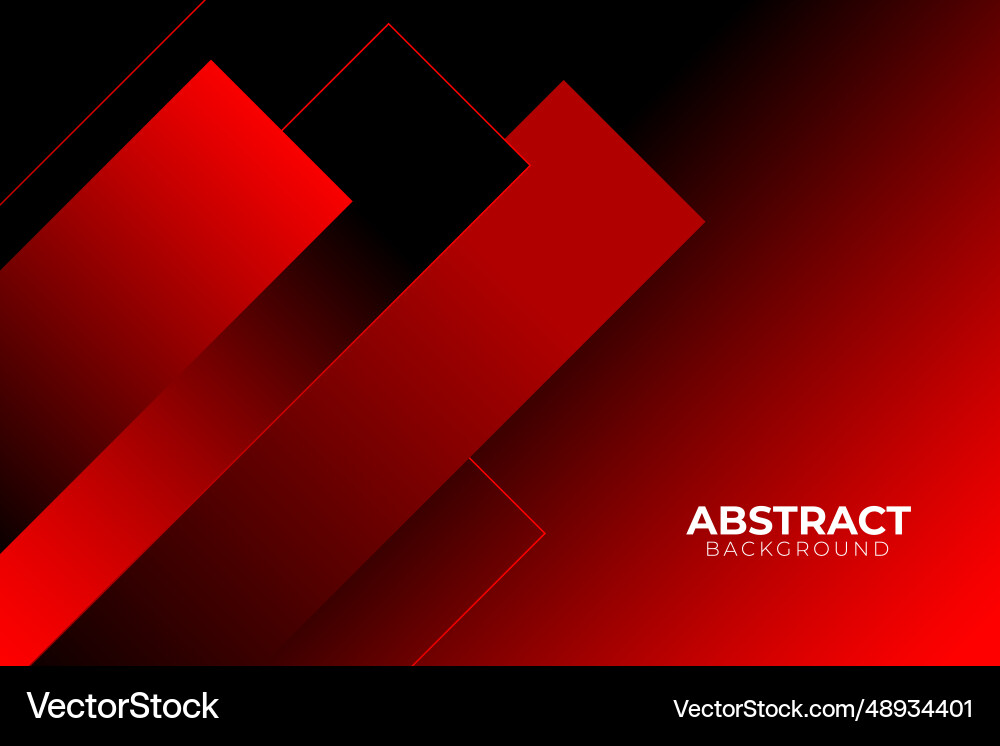 Red gradient geometric shape background vector image
