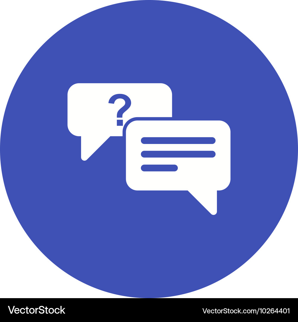Replying to question Vector Image