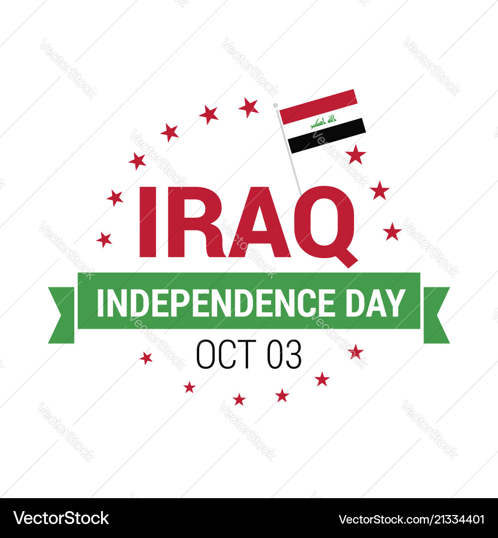 Republic of iraq independence day patriotic Republic of iraq independence day patriotic vector image