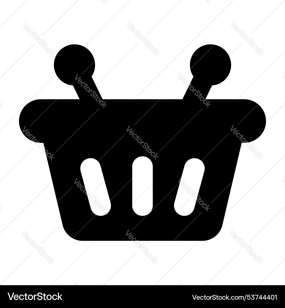 Shopping cart icon design in solid style Vector Image