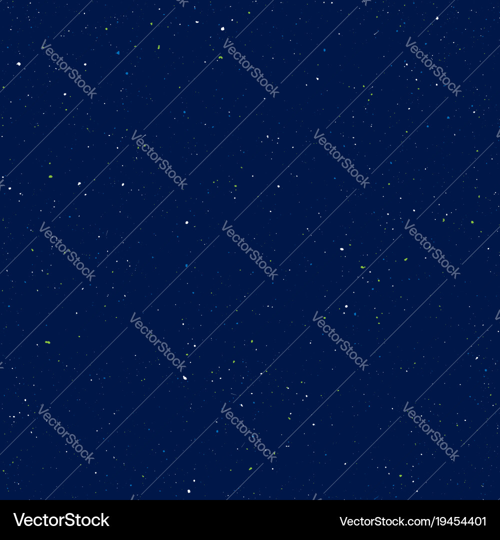 Starry seamless pattern splashed hand draw vector image