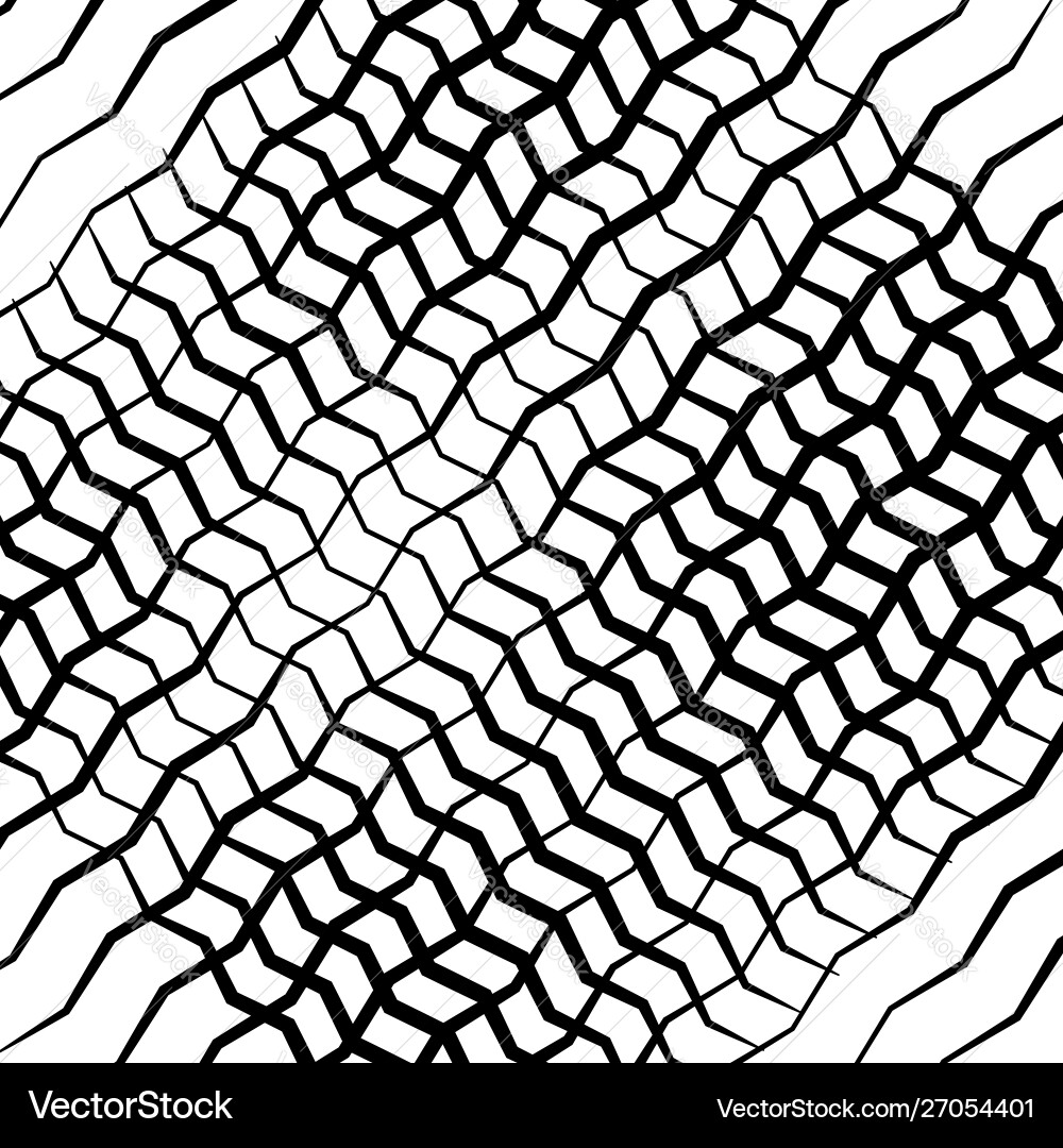 Wavy waving zigzag lines crosshatch grid mesh Wavy waving zigzag lines crosshatch grid mesh Vector Image