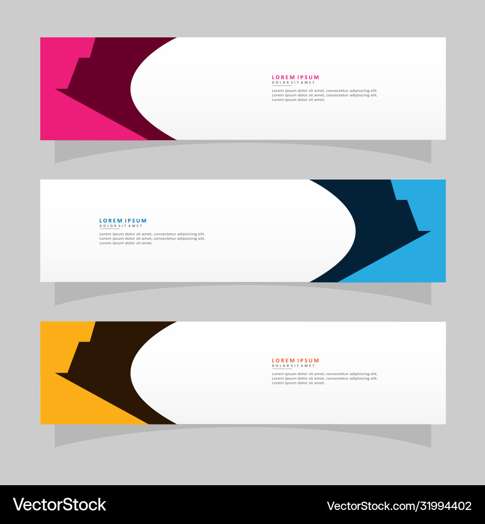 Abstract design banner web template Vector Image