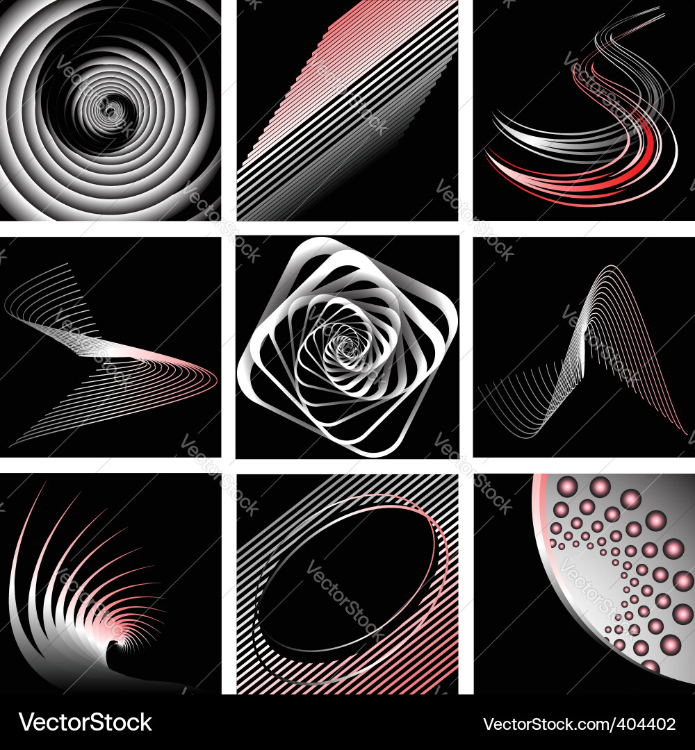 Abstract Swirls & Vortex Patterns vector image