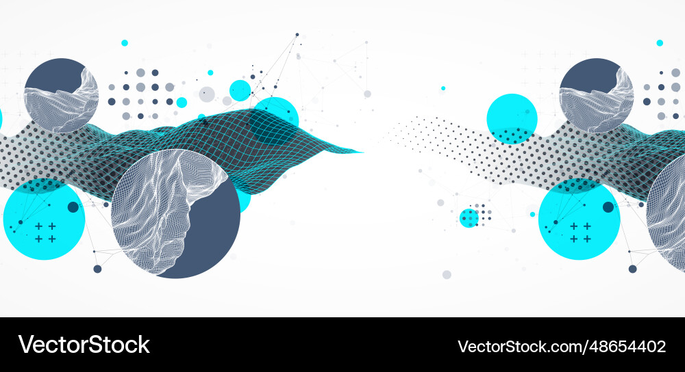 Abstract wave is made in a frame style hflftone Abstract wave is made in a frame style hflftone vector image