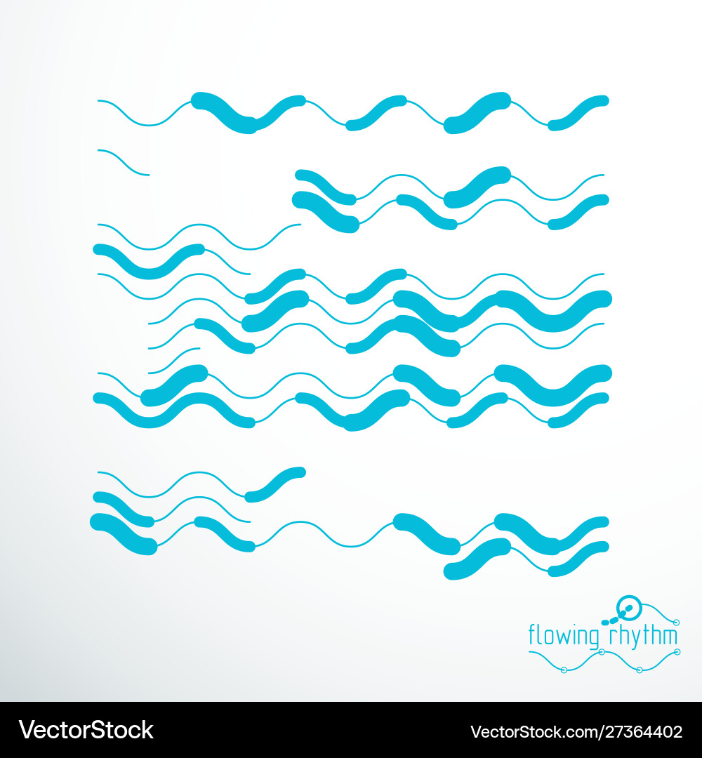 Abstract wavy lines technical cybernetic pattern Abstract wavy lines technical cybernetic pattern Vector Image