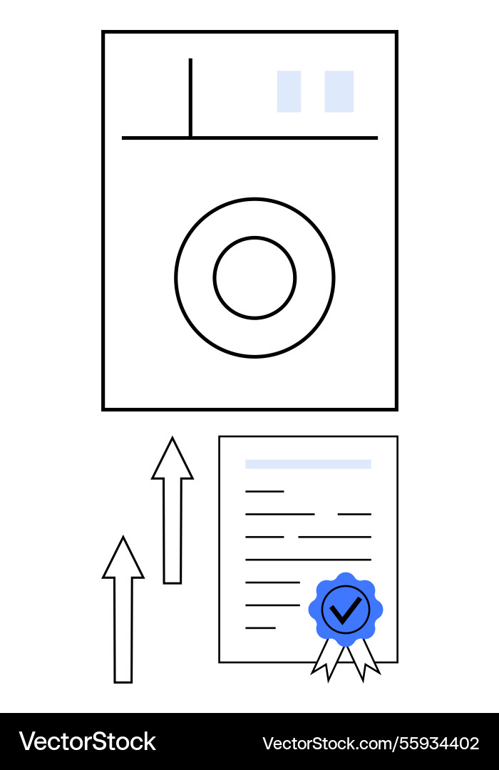 Achievement metrics with documentation Achievement metrics with documentation vector image