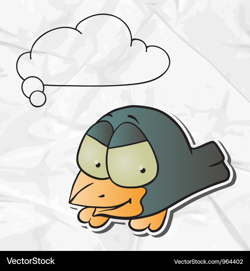 Cartoon birds paper background Vector Image