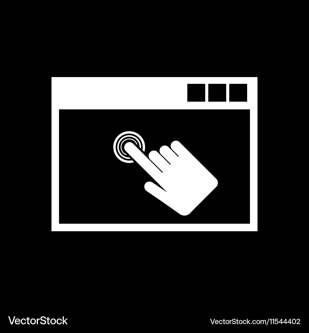 Click icon design symbol web vector image