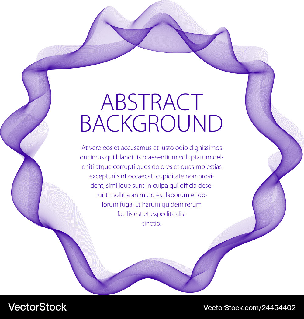 Flowing smooth linear frame in a shape of circle Flowing smooth linear frame in a shape of circle Vector Image
