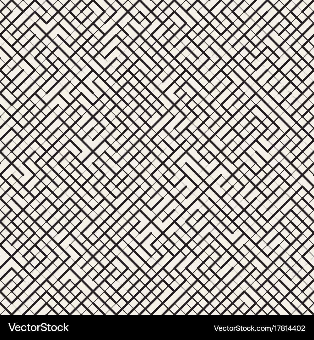 Irregular maze line abstract geometric background vector image