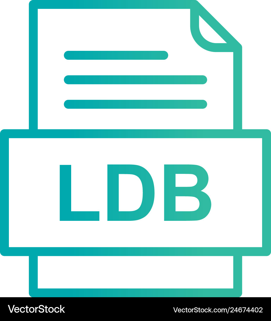 Ldb file document icon Vector Image