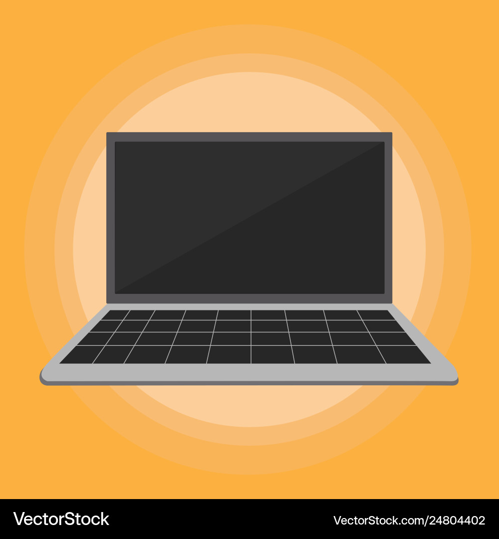 Personal laptop with grid design for keyboard Personal laptop with grid design for keyboard vector image
