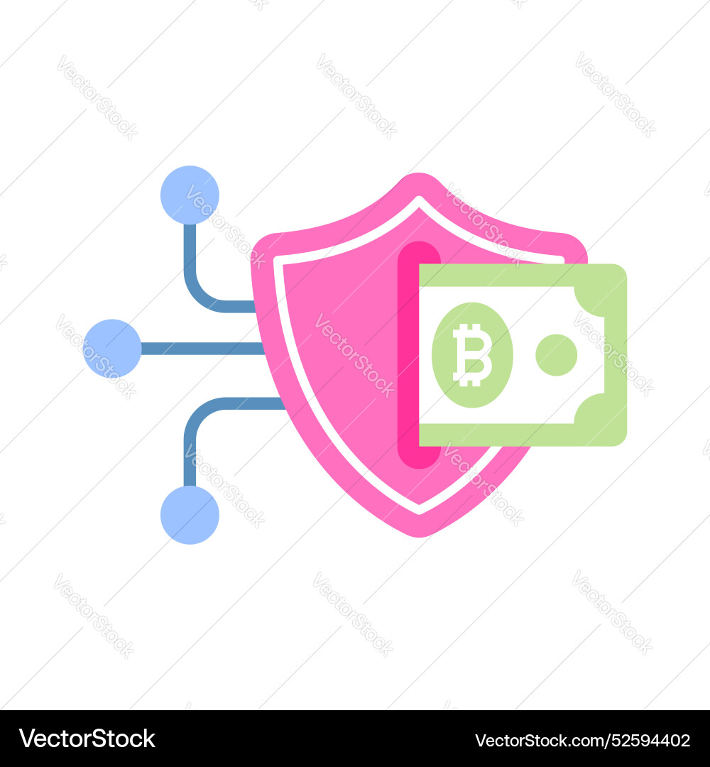 Secure bitcoin network Vector Image