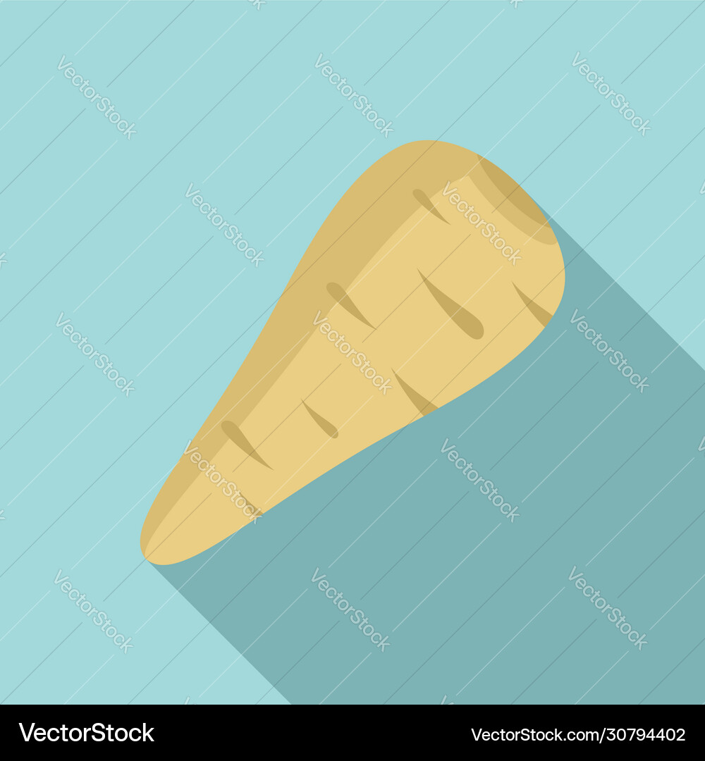 Spice parsnip icon flat style Spice parsnip icon flat style vector image