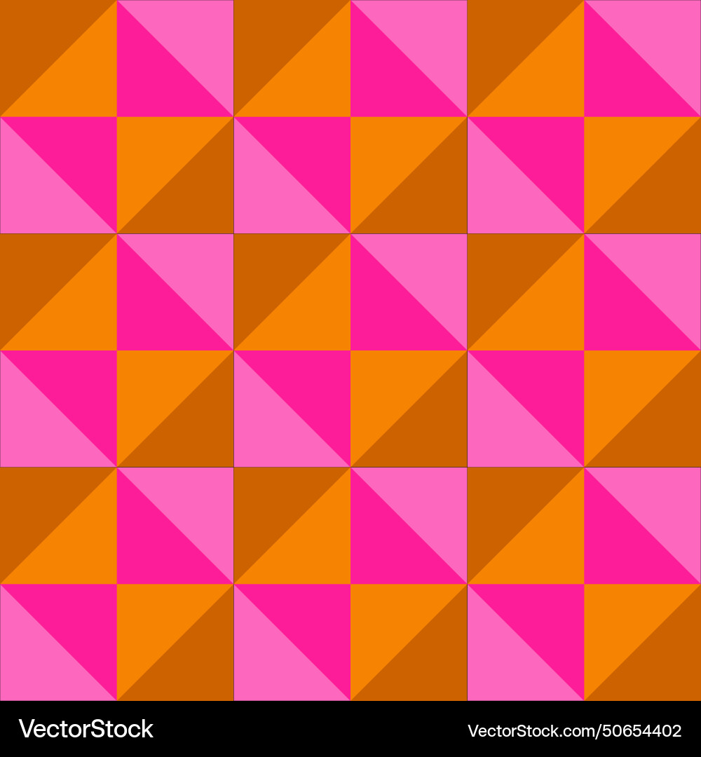 Triangular and squares geometric seamless pattern vector image