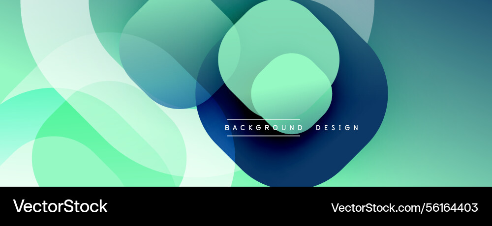 Abstract design overlapping circles create Vector Image