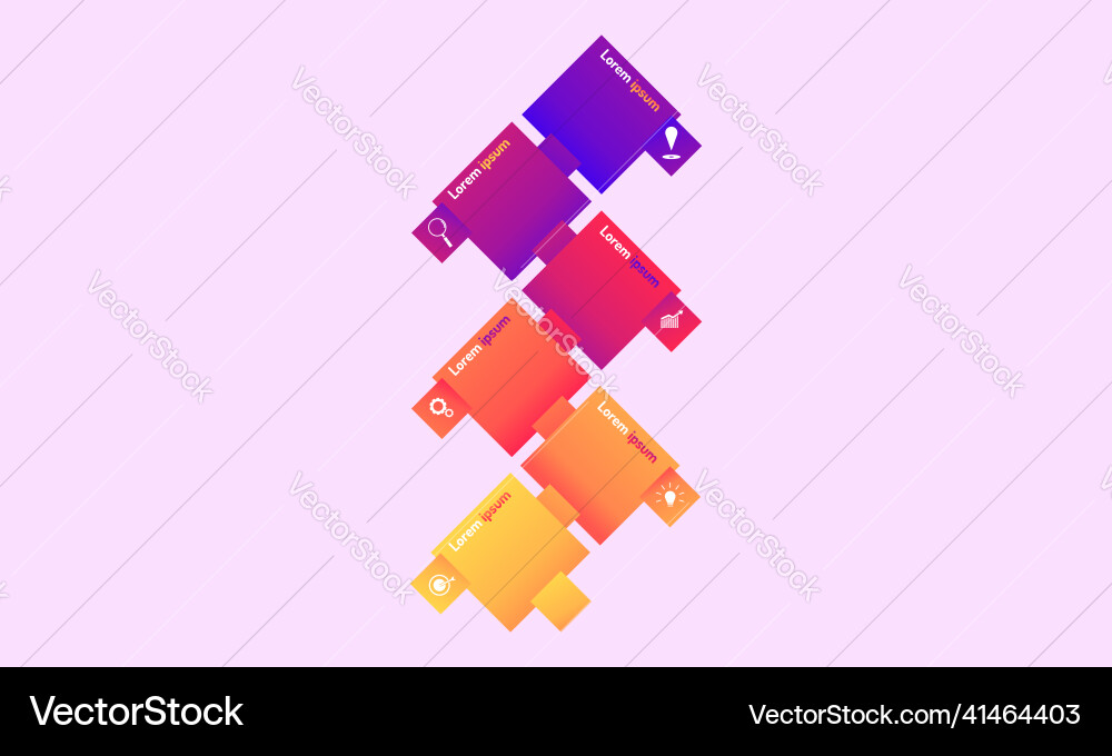 Abstract square data elements infographic modern Abstract square data elements infographic modern Vector Image