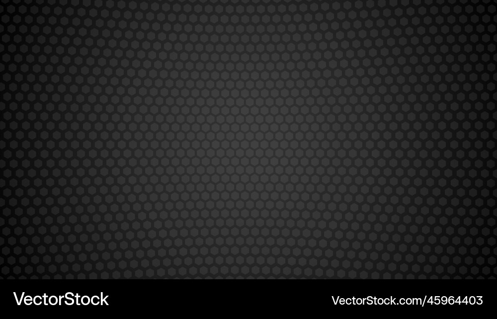 Black hexagon background dark gradient backdrop Black hexagon background dark gradient backdrop vector image