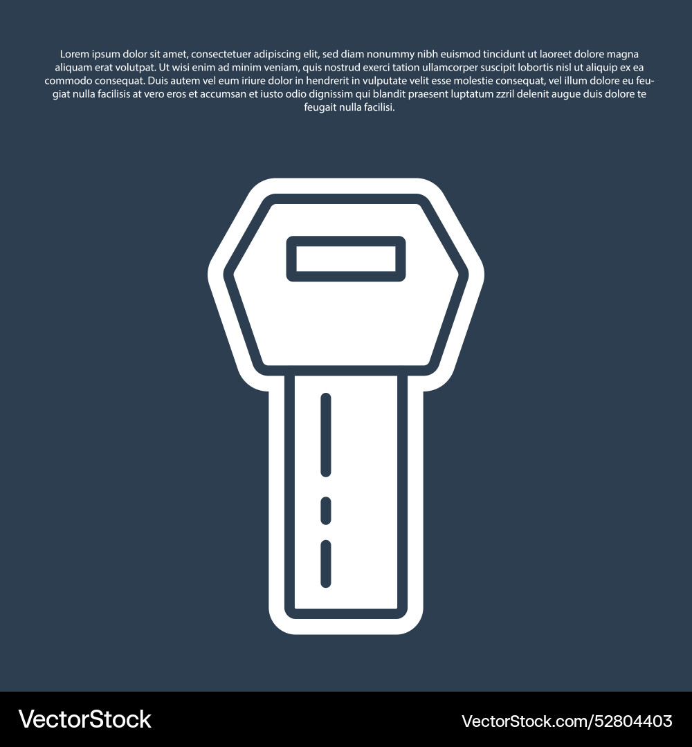 Blue line car key with remote icon isolated Vector Image