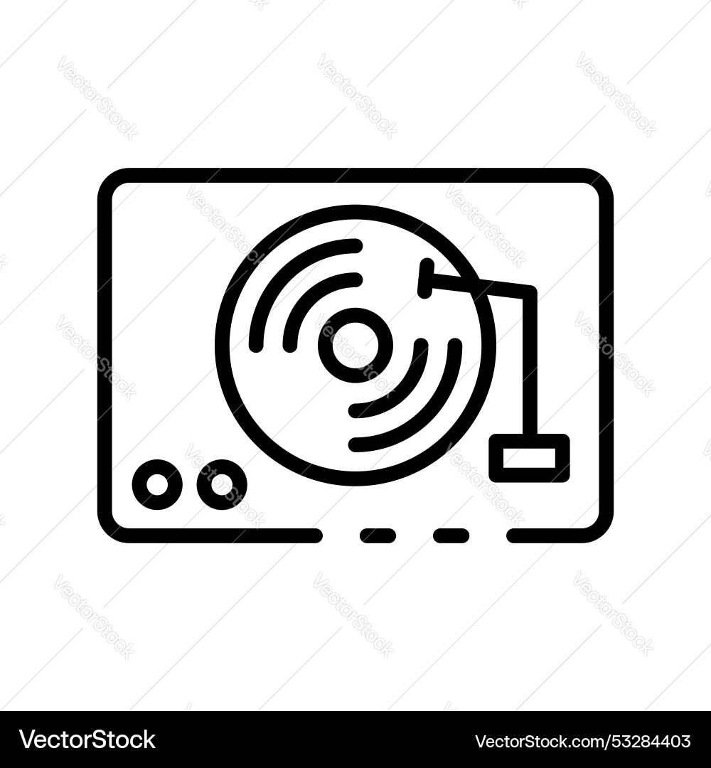 Cd player icon outline style design isolated Vector Image