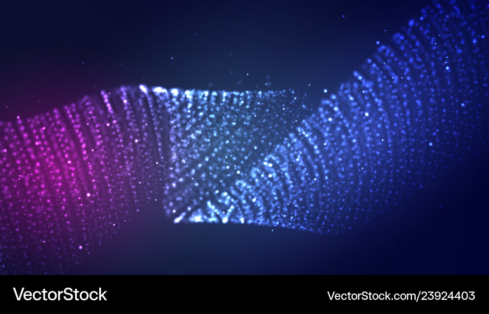 Dynamic abstract liquid flow particles background vector image