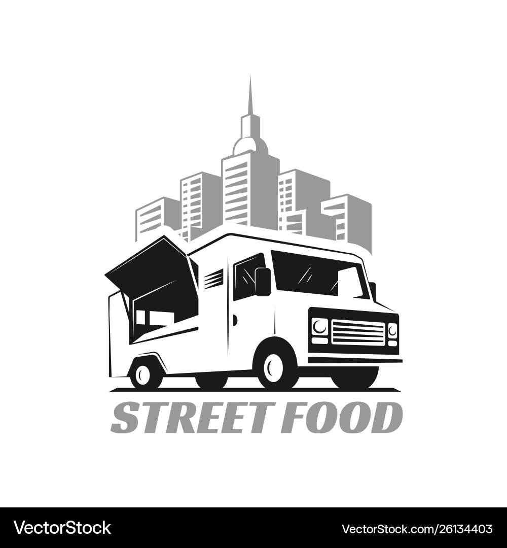 Food Truck Logo Vector Image