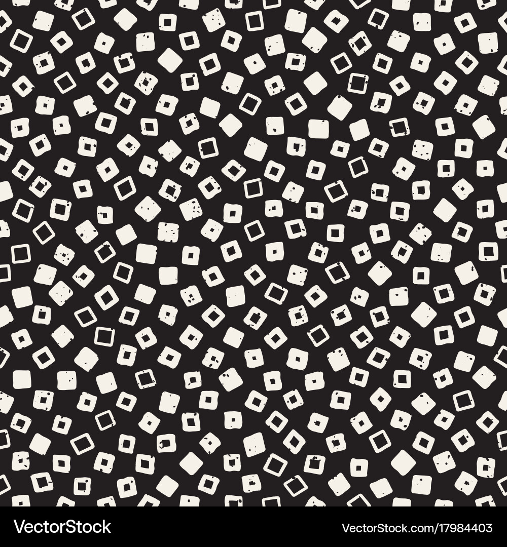 Hand drawn black and white ink abstract seamless Vector Image
