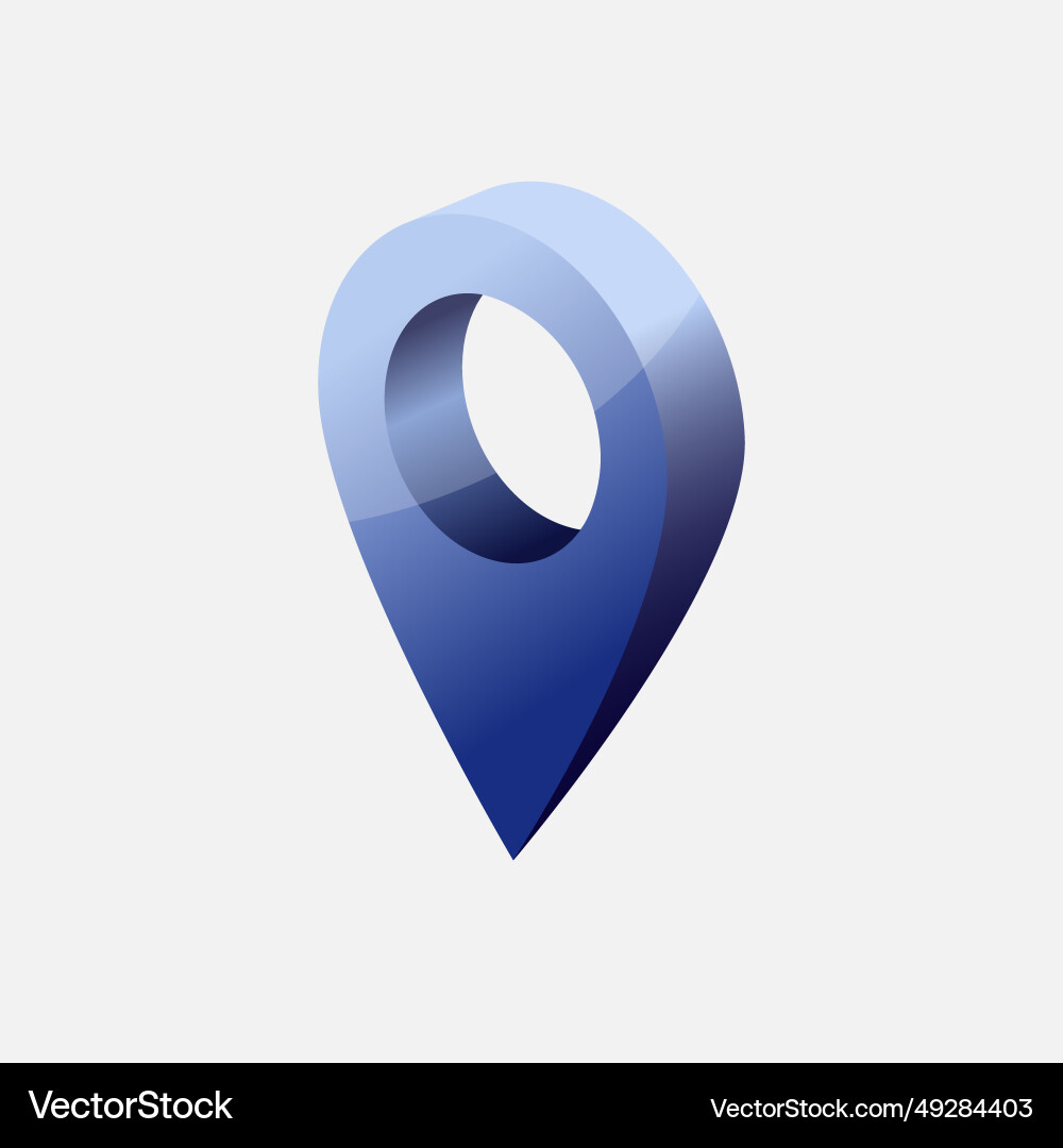 Map pointer 3d design Map pointer 3d design vector image