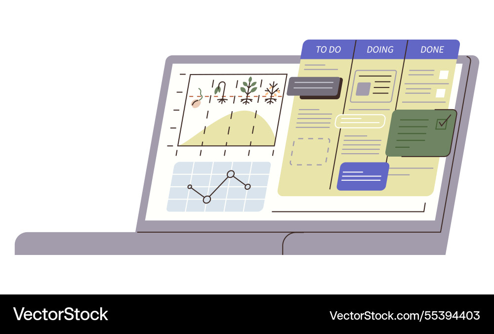 Project management dashboard with task boards Project management dashboard with task boards Vector Image