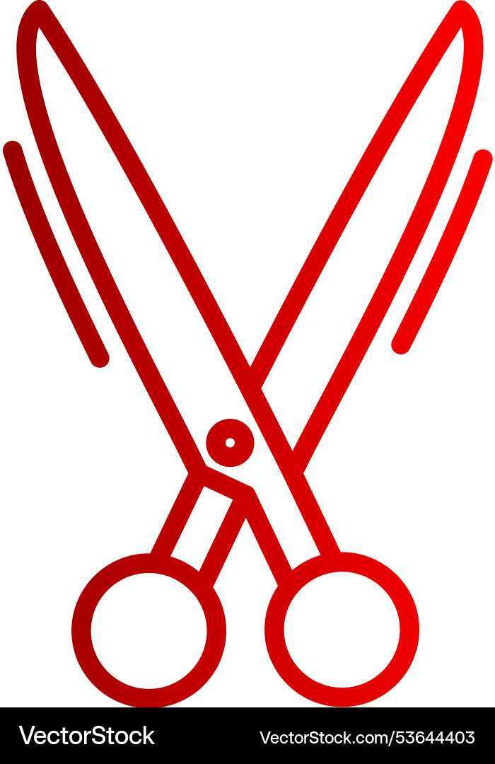 Scissors line gradient icon Vector Image
