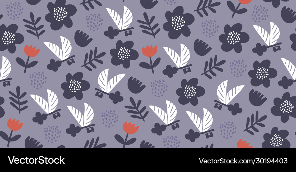 Seamless pattern with flying keys wings dots Vector Image