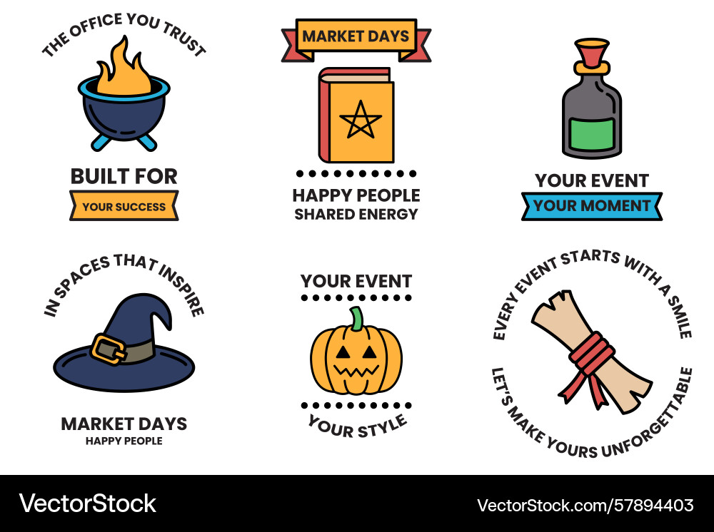 Set of in party and event concepts line Vector Image