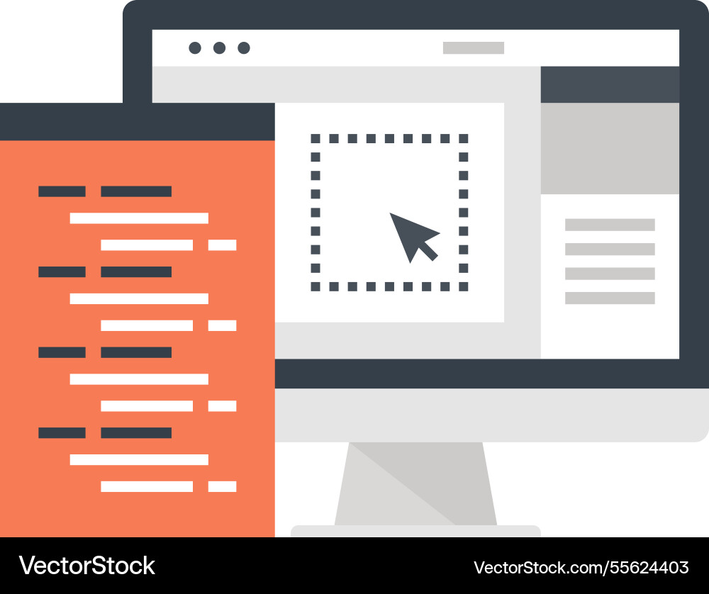 Software flat web icon concept vector image
