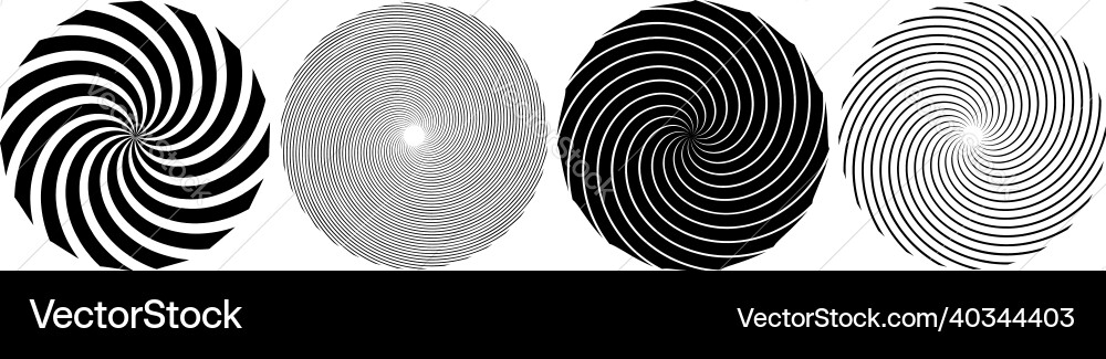 Spiral swirl twirl element cochlear vortex vector image