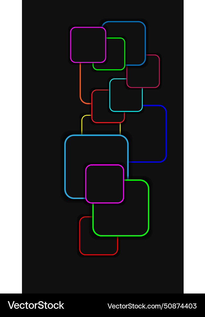 Squares of different sizes on a dark background Squares of different sizes on a dark background vector image