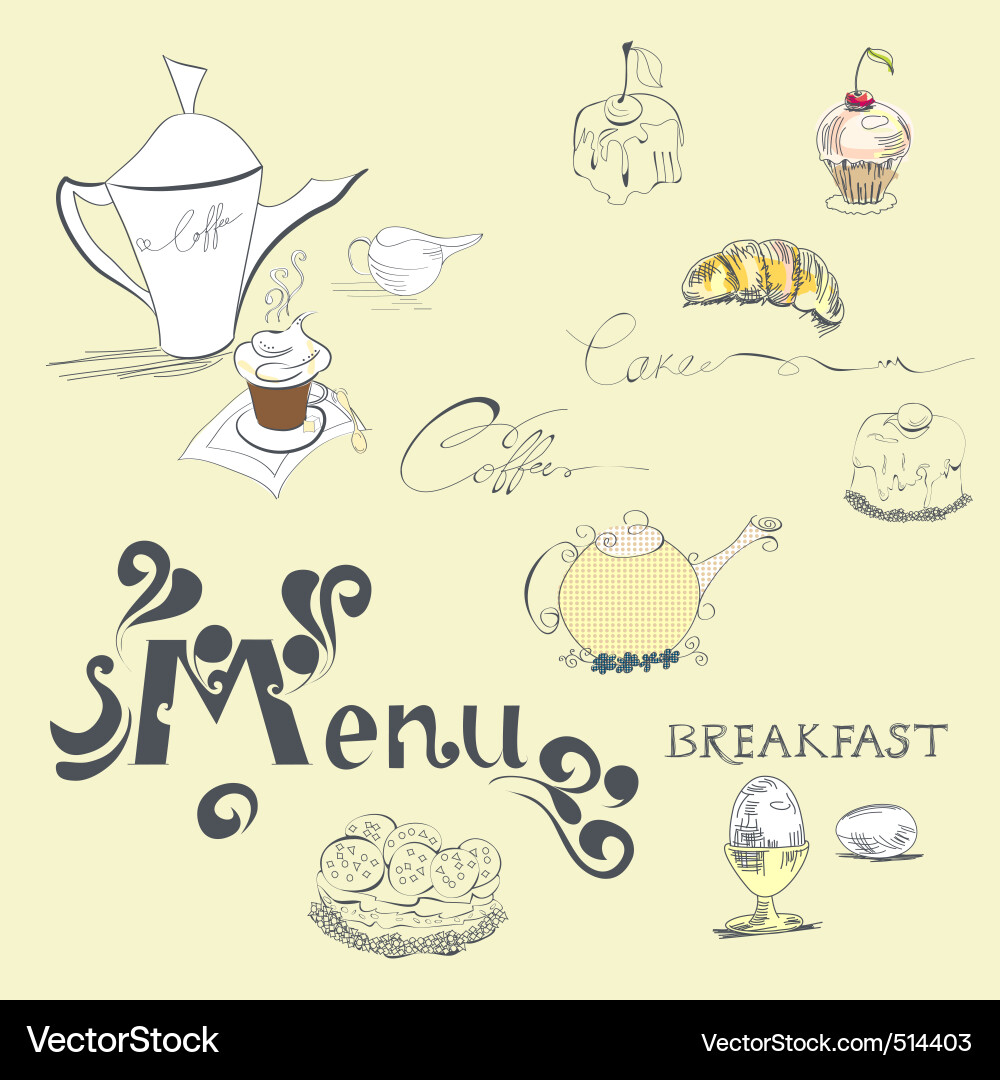 Template for menu vector image