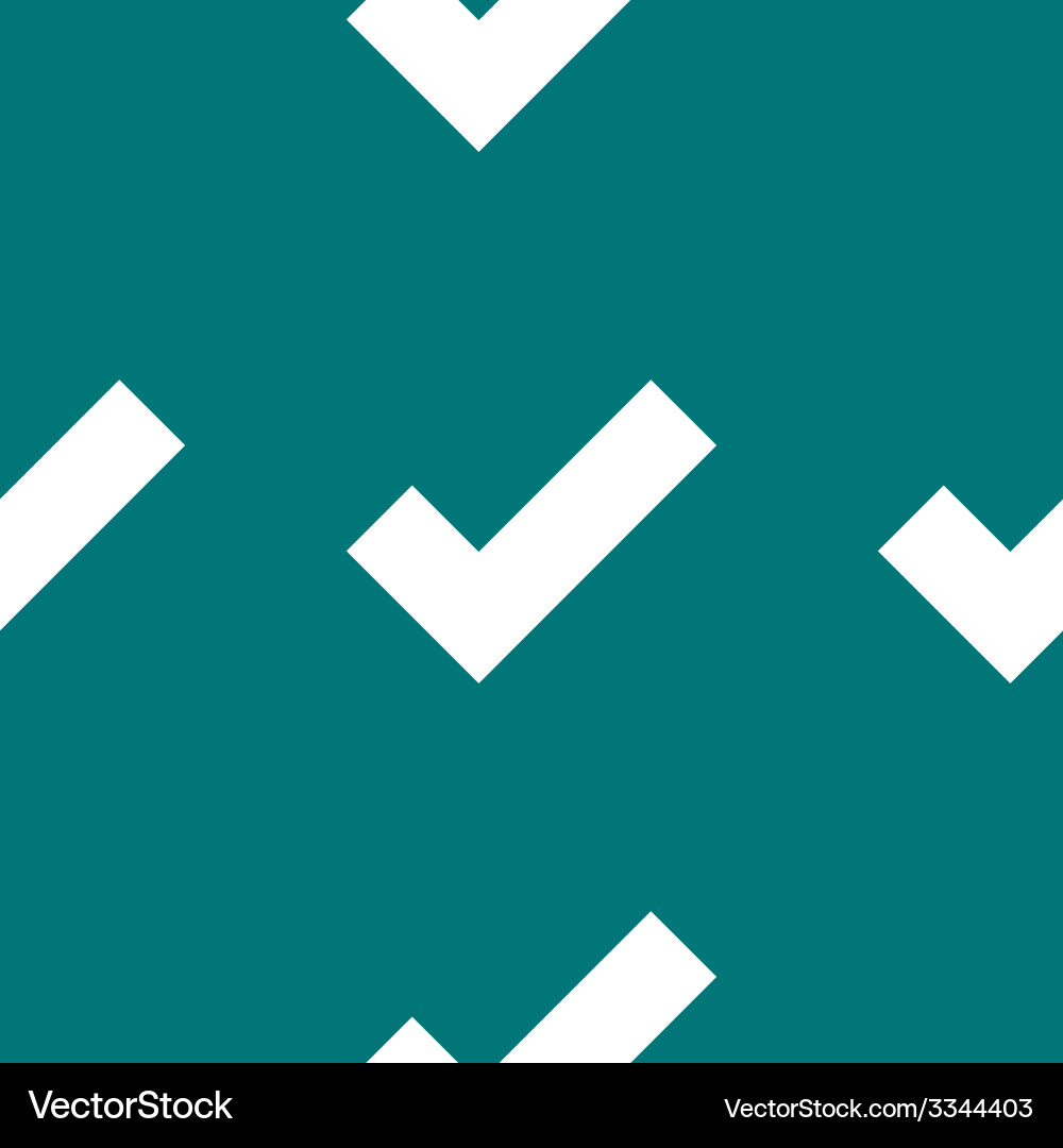 Tick web icon flat design seamless pattern vector image