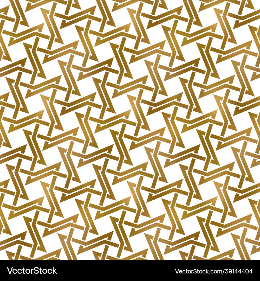 Abstract repeatable background of golden twisted Vector Image