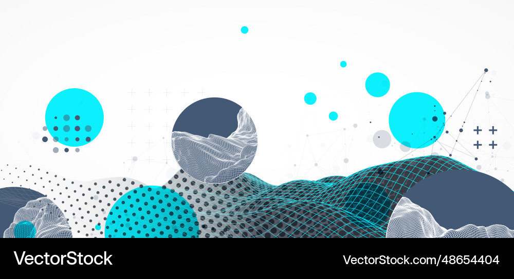 Abstract wave is made in a frame style hflftone Abstract wave is made in a frame style hflftone vector image