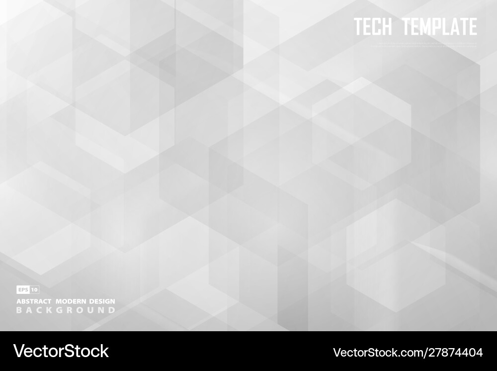 Abstract white and gray hexagonal design Abstract white and gray hexagonal design vector image