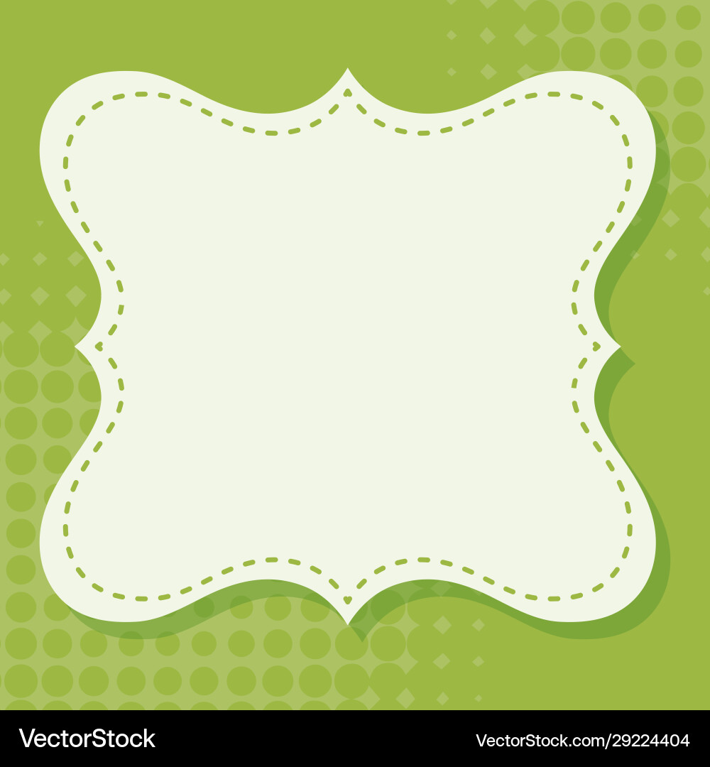 Background template in green with frame vector image