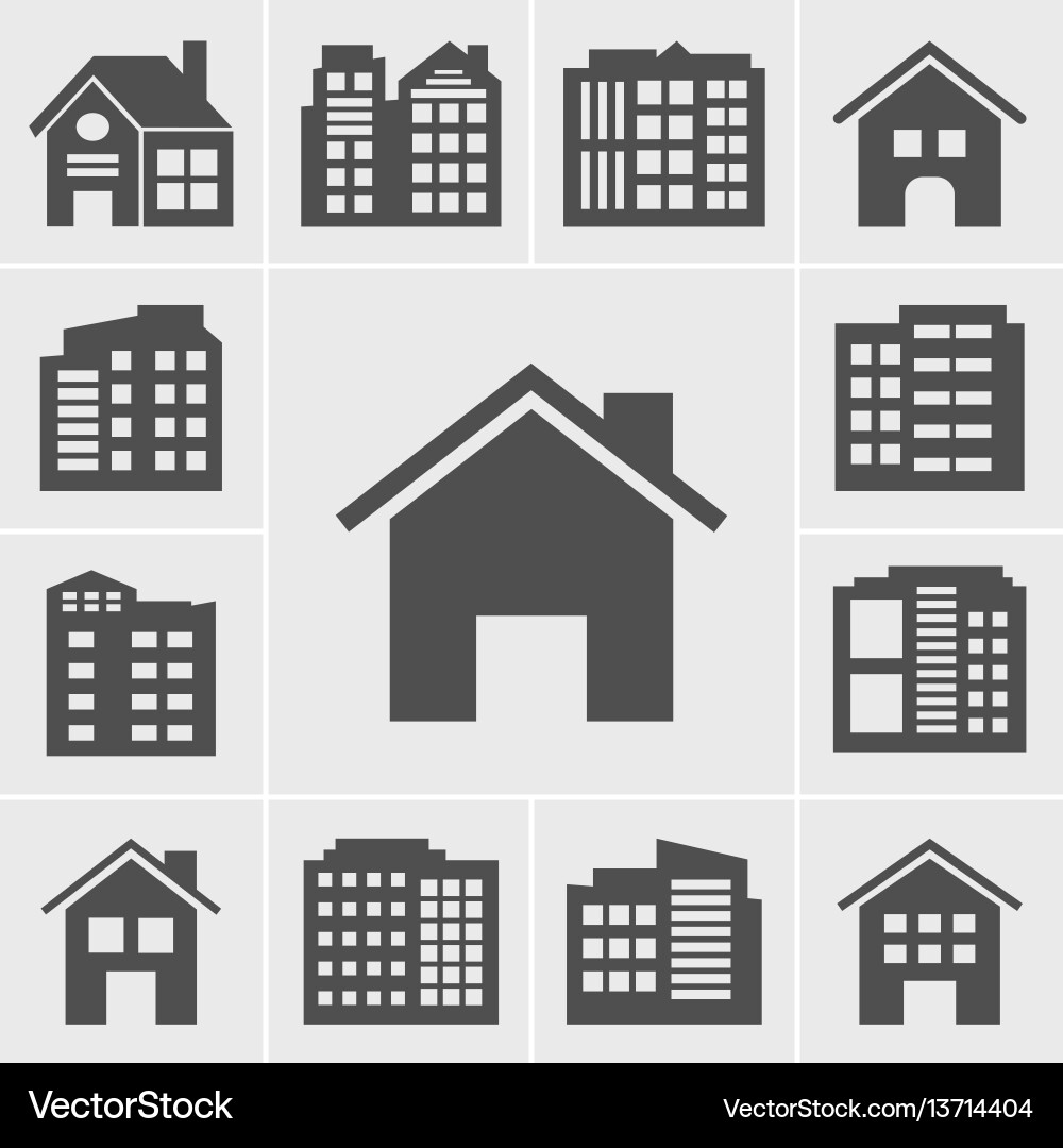 Building icons series Vector Image