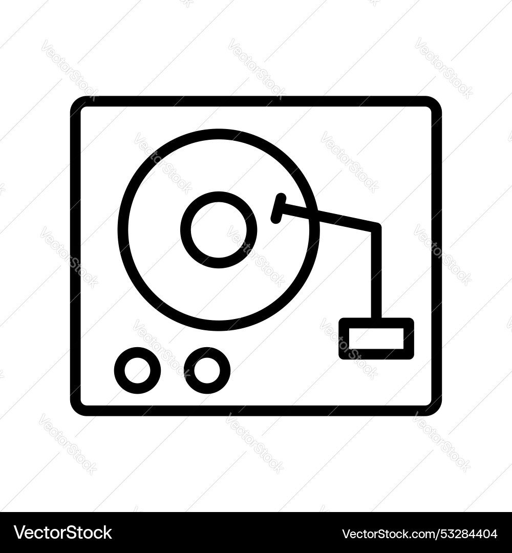 Cd player icon outline style design isolated Cd player icon outline style design isolated vector image