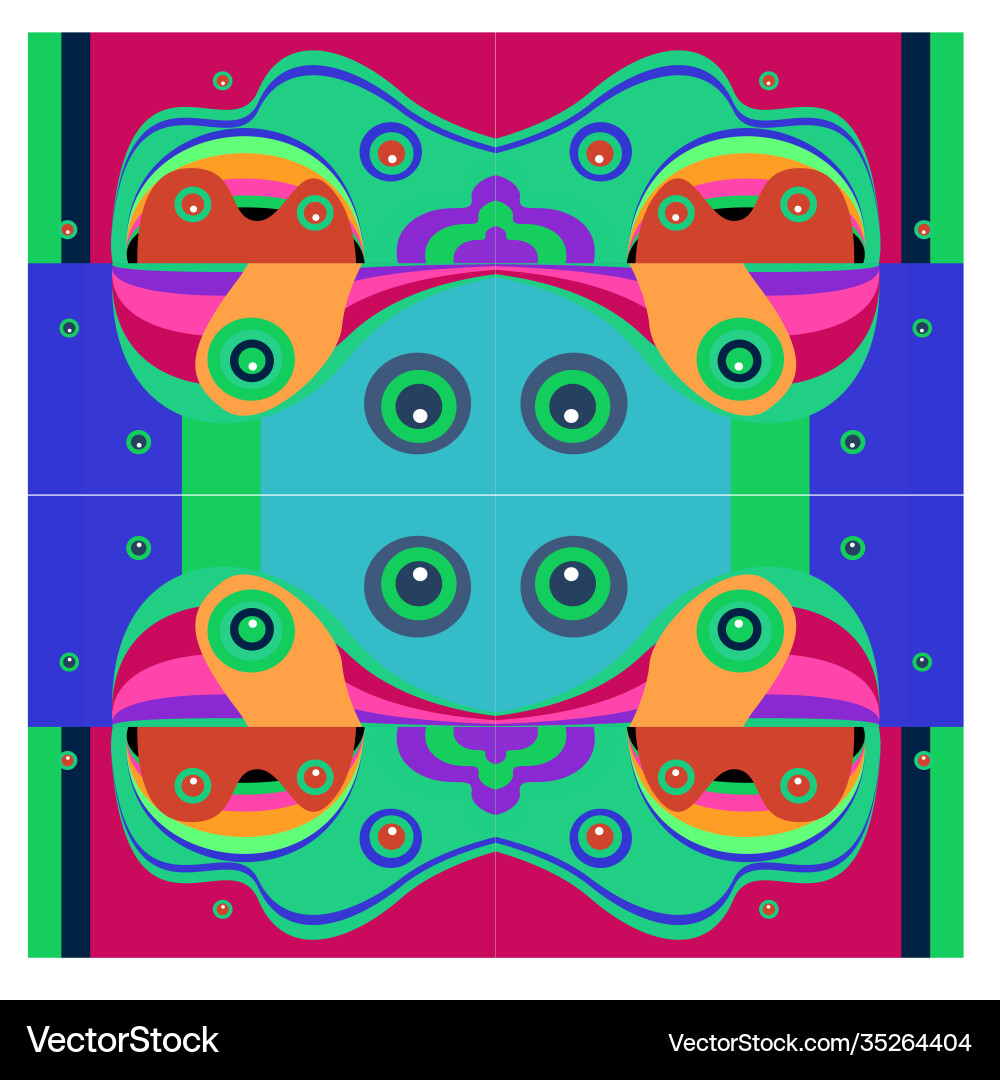 Colorful geometric and curve background pattern Vector Image