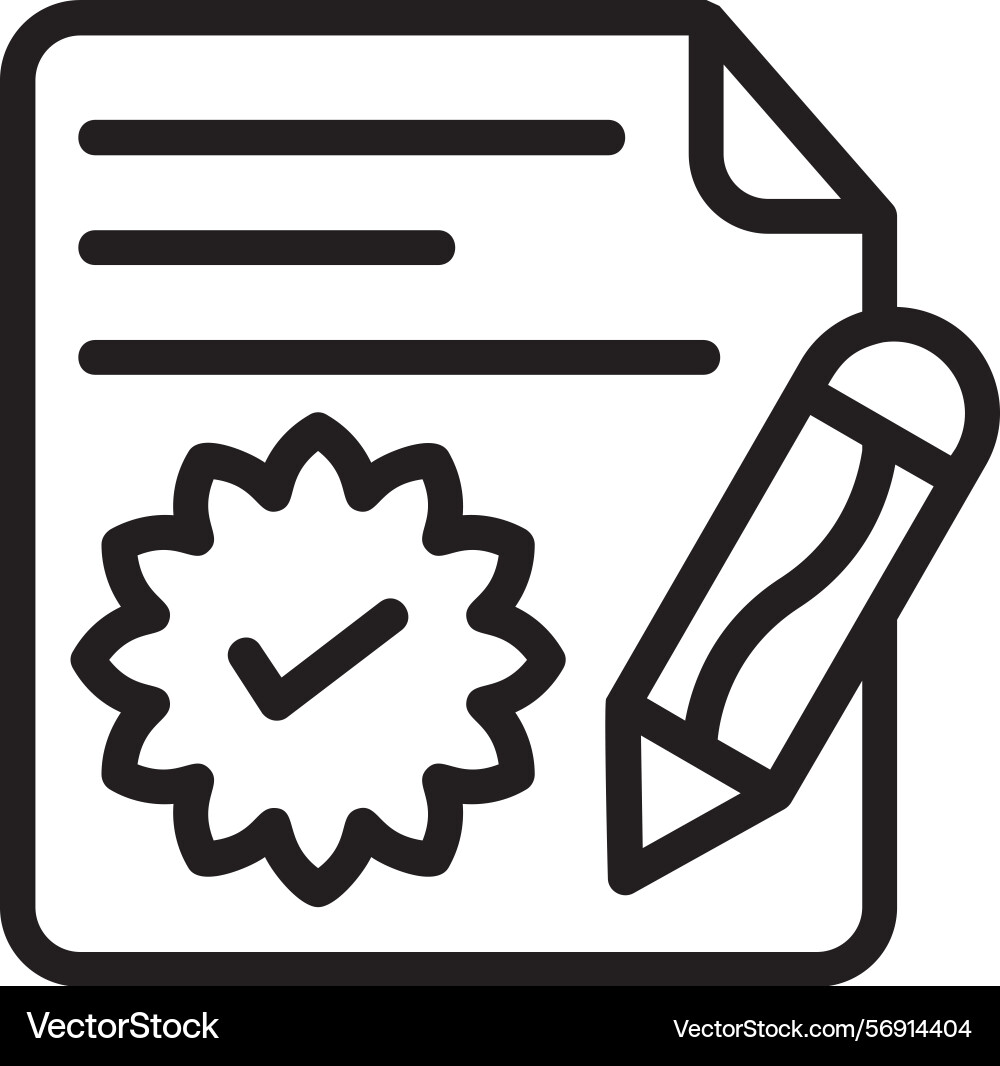 Contract linear style icon design Vector Image