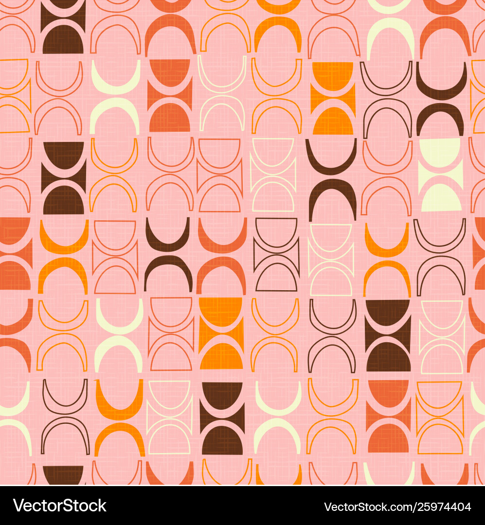 Crescent & Circle Retro Pattern vector image