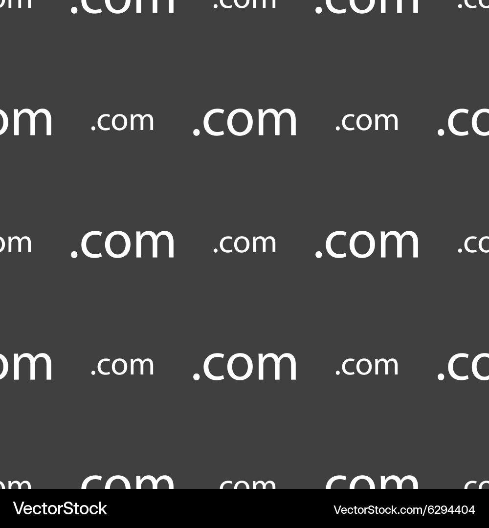 Domain com sign icon top-level internet vector image