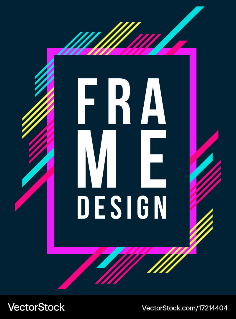 Frame art graphics for hipsters design Vector Image